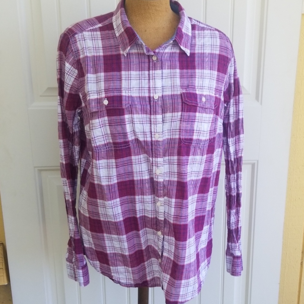 St John's Bay XLT cotton button down camp shirt